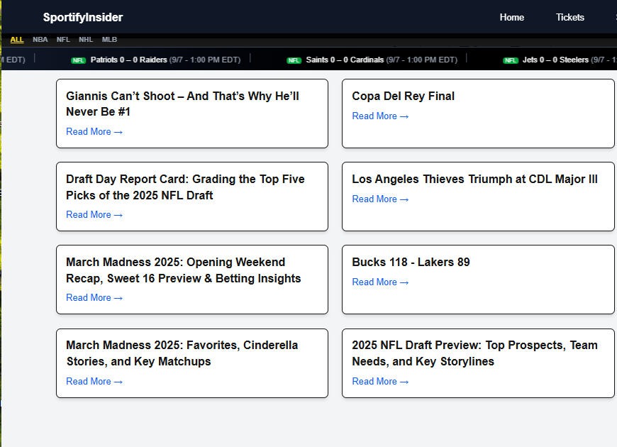 SportifyInsider Screenshot